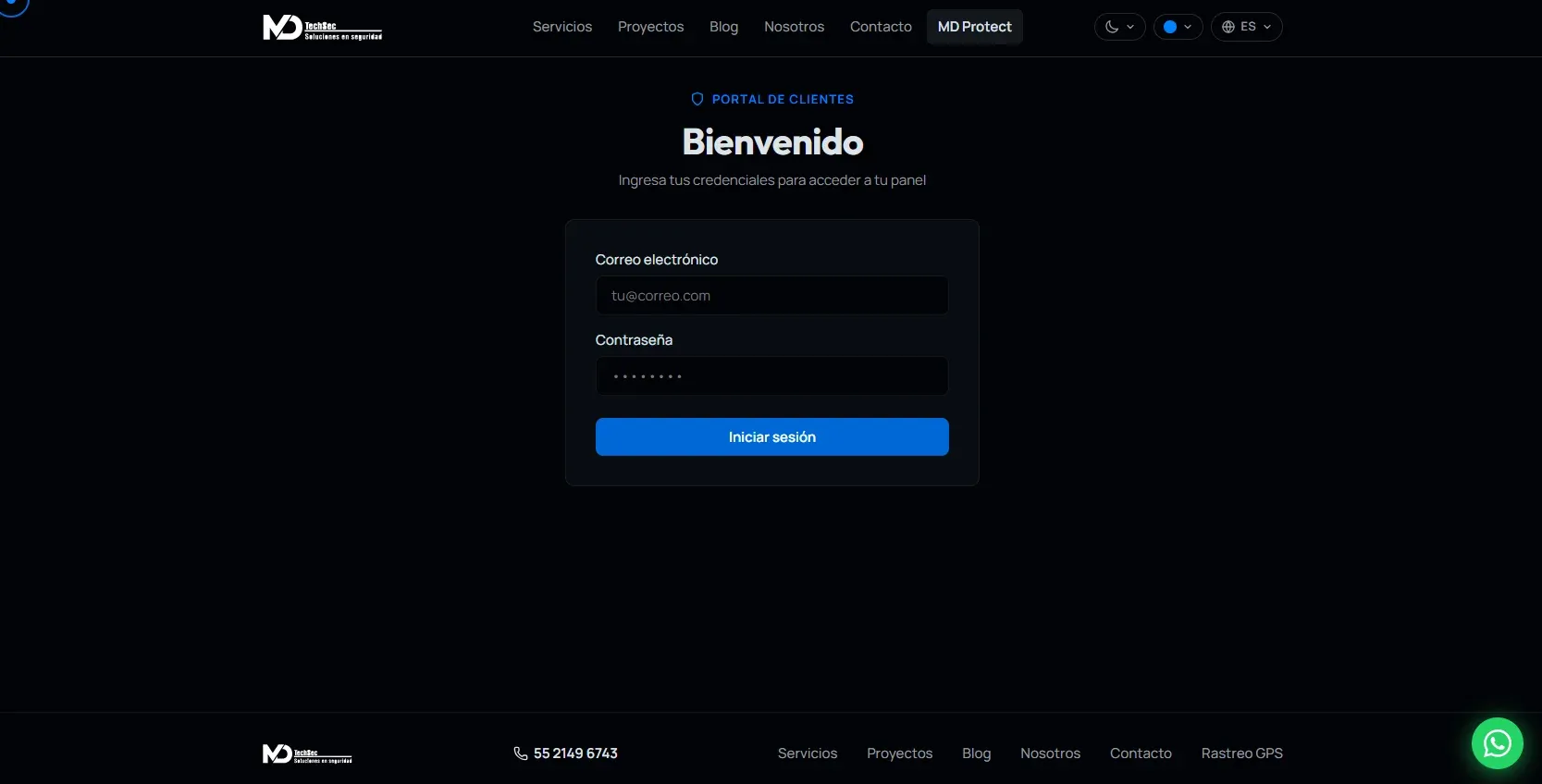 Portal de monitoreo de cámaras MD TechSec — acceso remoto desde cualquier dispositivo