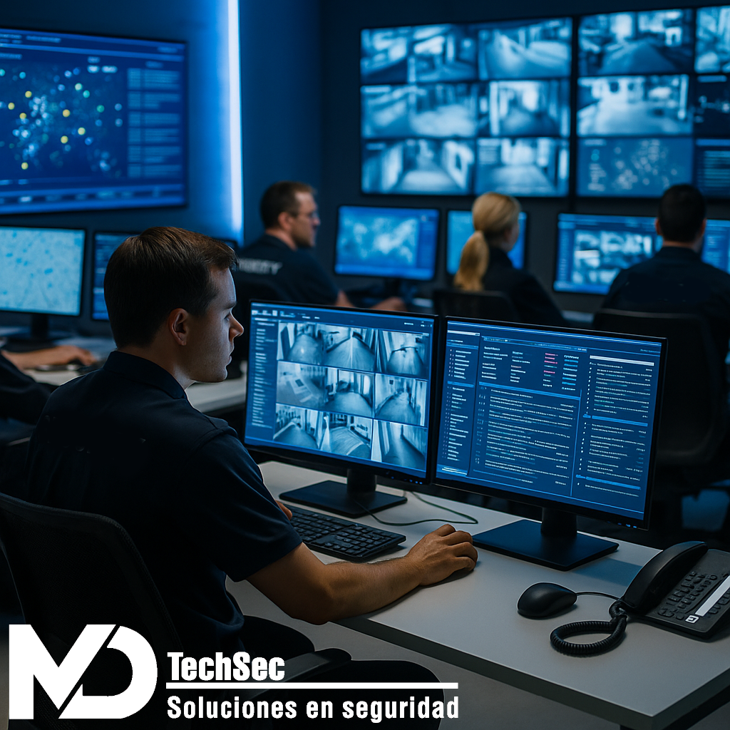Centro de monitoreo de seguridad y videovigilancia empresarial 24/7 — MD TechSec