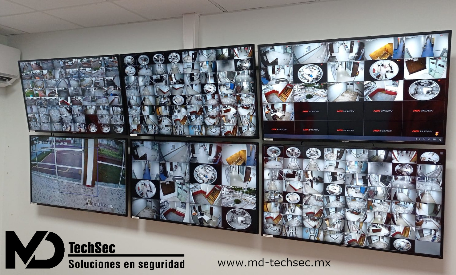 Corporativo de oficinas con sistema de seguridad integral instalado